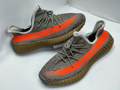 Grey Yeezy sneakers