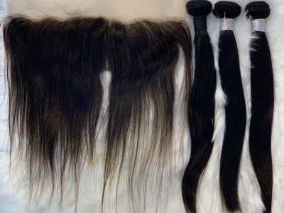 Human hair 14 inches with full frontals
