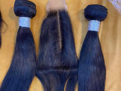 Human hair 12 inches with closure