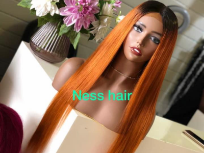 Closure human hair wig 24 inches