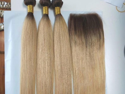 Human hair bundles with full closure