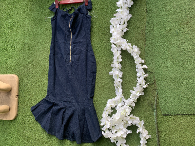 Jean material gown