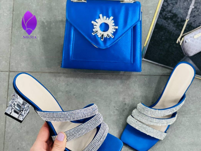 Quality set of shoes and handbag
