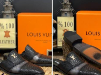 Men leather slippers