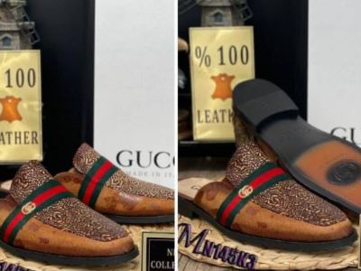 Men leather slippers