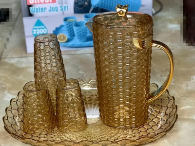 Golden water jug set
