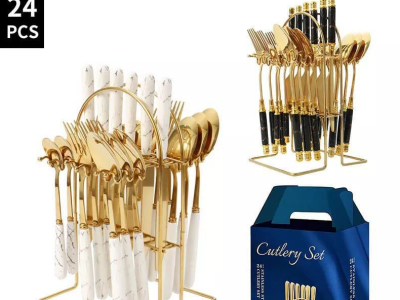 Cute golden cutlery