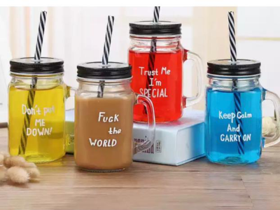 Cute glass juice cup