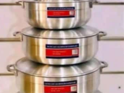 Aluminium cooking pots set