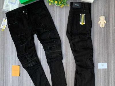 Black Destroy Jean Trousers