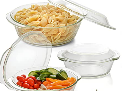 Glass dinner serving set