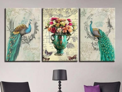 Peacock art portrait