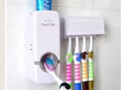 Toothpaste and toothbrush dispenser