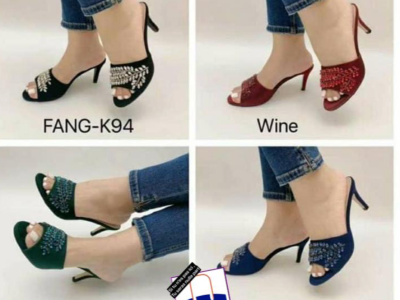 High heel slippers
