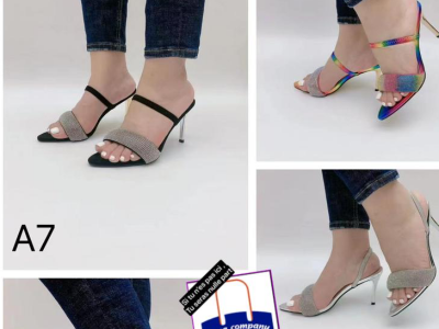 High heel slippers