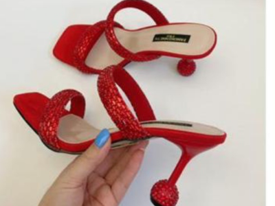 High heel slippers