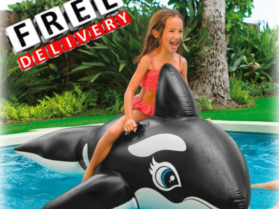 Inflatable pool ride toy for kids