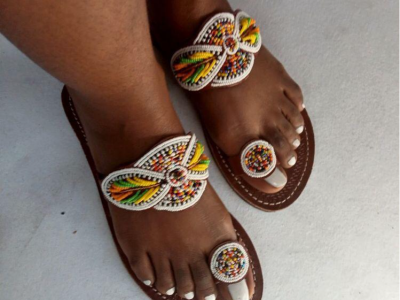 Beaded slipper
