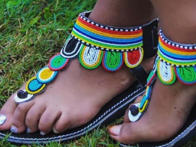 Beaded slipper