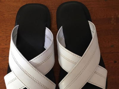 Leather slipper