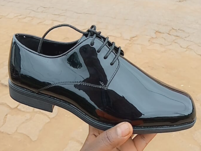 Mens black grooms shoes