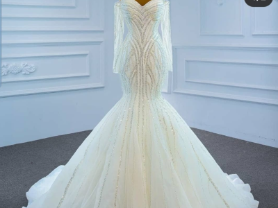 Luxury mermaid wedding gown  gown