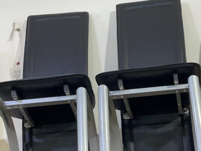 6pcs chaises pour table à manger en cuir