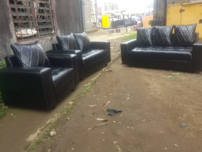 leather material couch