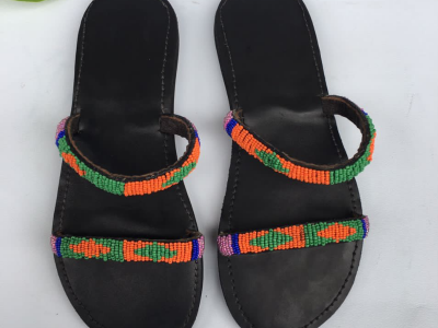 Beaded slippers