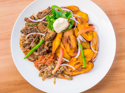 Tripes frites de plantain