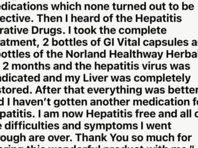 Hepatitis Testimony