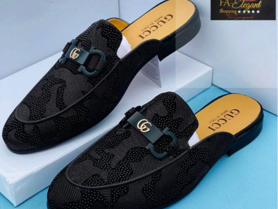 Quality men leather slippers