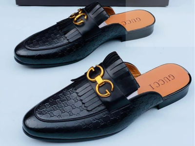 Quality men leather slippers