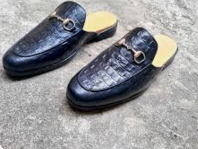 Quality men leather slippers