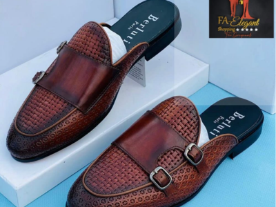 Quality men leather slippers