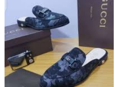 Quality men leather slippers