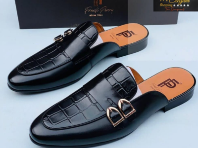 Quality men leather slippers