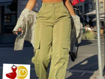 Female kaki trousers