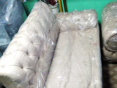 Set of White leather chair