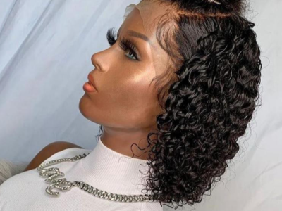 Frontal curly wig