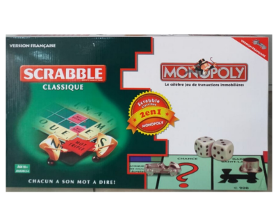 2 in 1 Scrabble + Monopoly