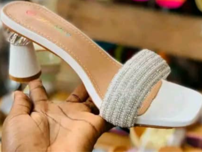 High heel slippers
