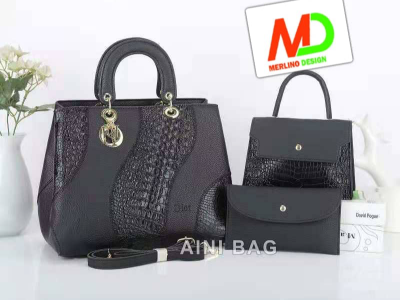 Black Dior handbag