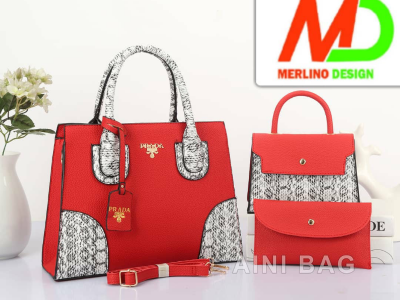 Red PRADA handbag