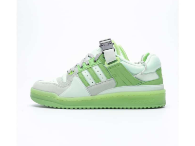 Lemon green and white Adidas sneakers