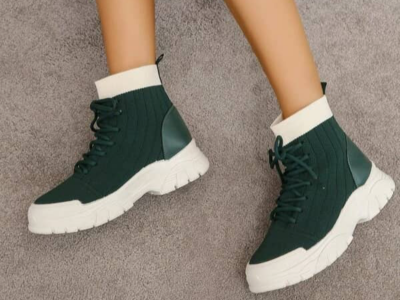 Green female boots