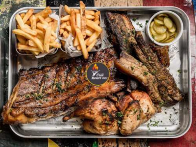 Grilled porc ribs and Fries