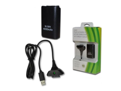 Batterie et câbles de recharge Xbox 360