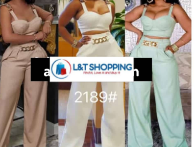 Two Piece ( Crop Top + Trousers)