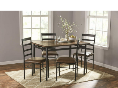 Mainstays 5-Piece Wood & Metal Dining Room Set